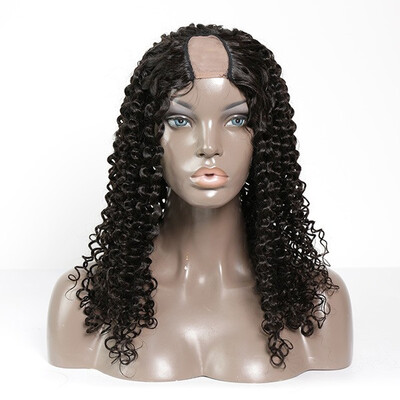 

130 Density U Part Wig Deep Curly 100 Human Hair