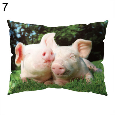 

Cat Pig Rabbit Leopard Pillow Case Cushion Cover Sofa Bed Car Cafe Office Decor