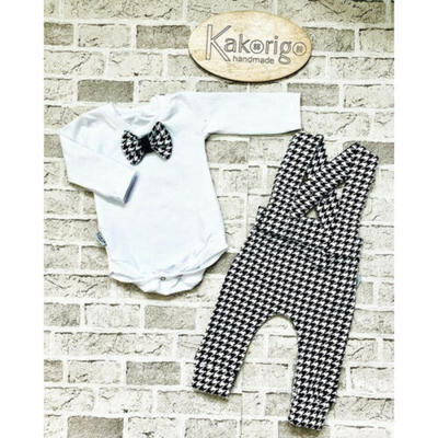 

2pcs Newborn Kids Baby Boy Clothes Tie Romper TopsBib Pants Cotton Outfits Set