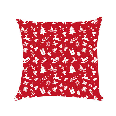 

Tailored Happy Christmas Pillow Cases Sofa Cushion Cover Home Decor Pillow Case