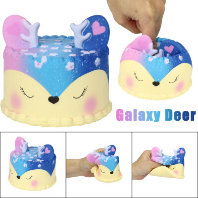 

Gobestart Galaxy Jumbo Deer Cake Slow Rising Scented Squeeze Stress Relief Toy Collection