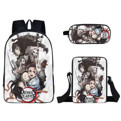 

redCherry Anime Demon Slayer Kimetsu no Yaiba Cosplay Backpack Crossbody Bag Pencil Case Bookbag School Bag