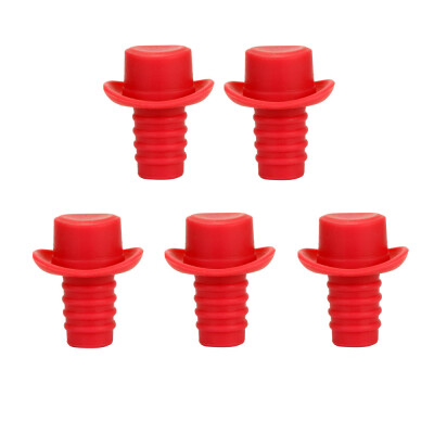 

Toponeto 5Pcs Hat Silicone Vacuum Bottle Stoper Liquor Outlet Wine Stop Bottle