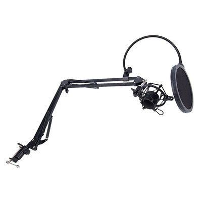

Microphone Arm Stand Set Portable Foldable Adjustable Table Hanging Mount Clamp Holder Kit