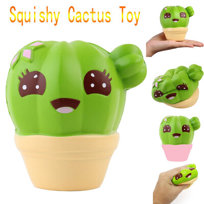 

〖Follure〗Cactus Cream Scented Squishy Slow Rising Squeeze Strap Kids Christmas Toy