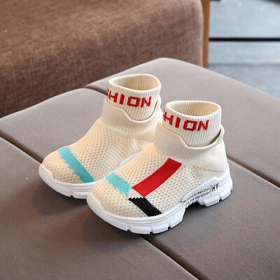 

Spring Children Shoes Girls Sneaker For Running Boys Casual Shoes Outdoor Anti-Slippery Fly Knit Kids Socks Shoe Sneaker