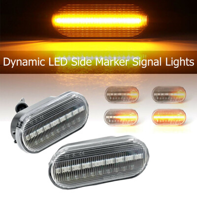 

2pcs LED Side Marker Lights Amber ABS Dynamic Flowing For Bora Bj 1098-505