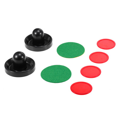 

1 Set Air Hockey 76mm 96mm Plastic Mallet Pusher Puck Felt Slider Pusher Table Games Replacement Accessories Goalies