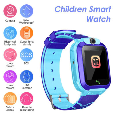 

S12A Multifunctional Kids Children Smart Watch Tracker Intelligent Band Sensitive 144" Touch Screen Compatible for Android IOS P