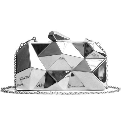 

Womens Personalized Fashion Creative Banquet Box Evening Bag Metal Chain Shoulder Bag Handbag metal chain shoulder baghandbag