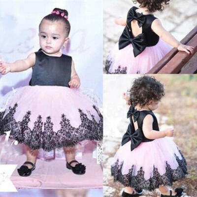 

Kids Baby Girls Pageant Evening Party Princess Formal Gown Tulle Tutu Dress