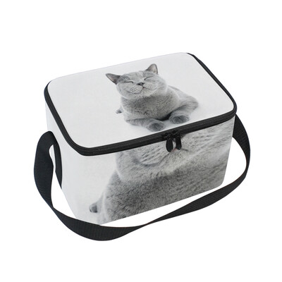 

ALAZA Lunch Box Insulated Lunch Bag Large Cooler British Shorthair Cat Tote Bag