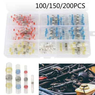 

100150200PCS Heat Shrink Solder Sleeve Kit ElectricWaterproof Heat Shrink Butt Connectors Electrical Wire Connectors