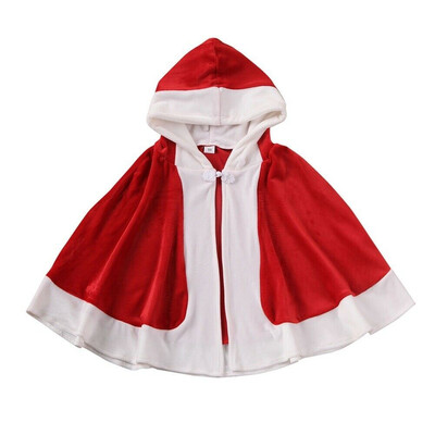 

Toddler Kid Baby Boy Girl Christmas Xmas Fancy Party Santa Cape Hooded Cloak