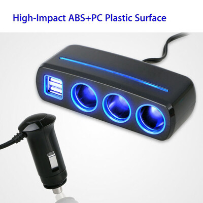 

1pcs Car Auto Charger Cigarette Lighter Dual USB Port Socket 12-24V Accessories