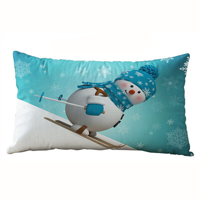 

Siaonvr Christmas Rectangle Cotton Linter Pillow Cases Cushion Covers
