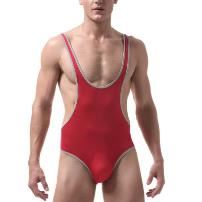 

Sexy Bodysuit Men Ultrathin Ice Silk Mens Underwear Transparent Corset Nylon Bodysuit Shapewear for Men