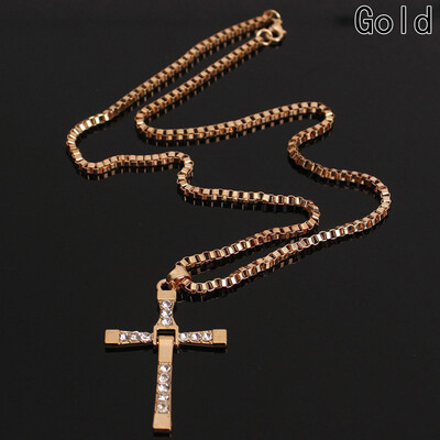

Stainless Steel Gold Silver Cross Pendant Necklace Chain Men&Women Gift