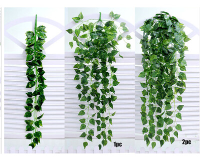 

JPGIF Artificial Fake Hanging Vine Plant Leaves Garland Home Garden Wall Decoration