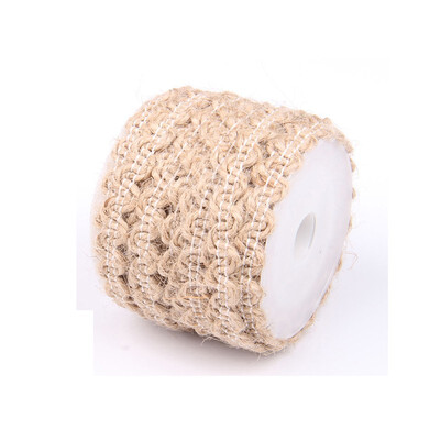 

5M Natural Hessian Jute Twine Rope Burlap Ribbon DIY Craft Vintage Wedding Party Decor