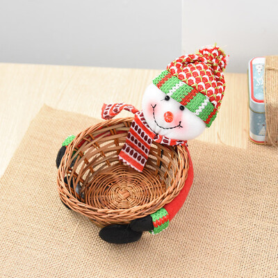 

Tailored Christmas Candy Storage Basket Decoration Santa Claus Storage Basket Gift A