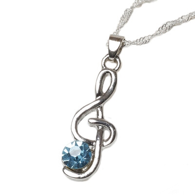 

Fashion Chic Treble G Clef Music Note Charm Pendant Necklace Chain Gift Musical