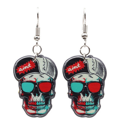 

New Fashion Women Punk Skull Earrings Halloween Earrings Skeleton Jewelry Trend