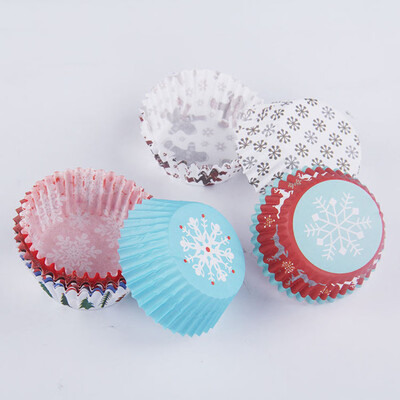 

JPGIF 150pcsset Cut Christmas Birthday Cake Decorating Tools Paper Muffin Cupcake Baking