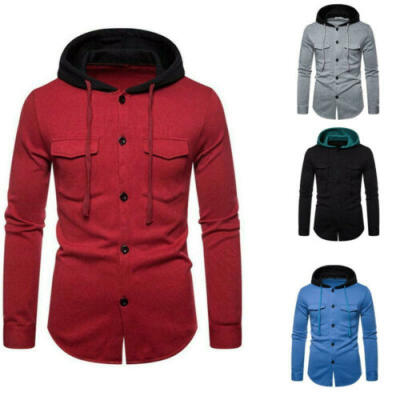 

Winter Mens Hoodie Warm Hooded Sweatshirt Coat Jacket Outwear Sweater Slim Tops