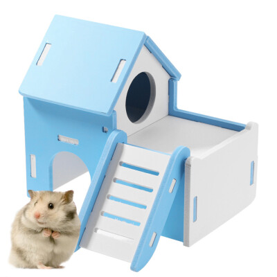 

Gobestart Small Pet Toy Entertainment Sport Game House Color Hamster Wooden Toy Ladder