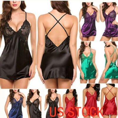 

Women Ladies Sexy Lace Lingerie Robe Night Dress Underwear Babydoll Sleepwear
