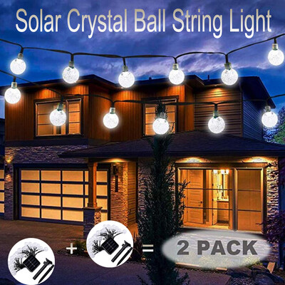 

〖Follure〗Solar Crystal Ball Waterproof String Lights Lighting For Garden Home Landscape