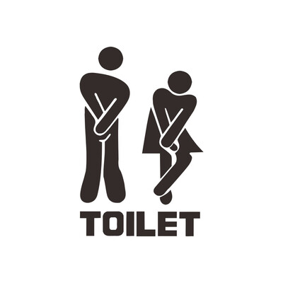 

Removable Man Woman Washroom Toilet WC Wall Sticker Mirror 3D Sticker Beautiful