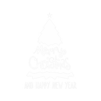 

Christmas Wall Sticker Christmas Tree Waterproofing Window PVC Decal White Transfer Membrane