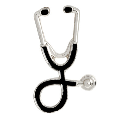 

Gold Silver Tiny Metal Stethoscope Brooch Pins Doctors Nurse Jewelry Collar Lapel Pin Button Badge Medical Jewelry Doctor Gift