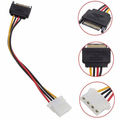 

Adapter Cable 15Pin Male To 4Pin Female For IDE Hard Drive SATA Power Cord