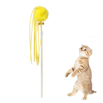 

Gobestart Kitten Cat Toy Interactive Toy Soft Ball And Cat Feather And Bell Toy