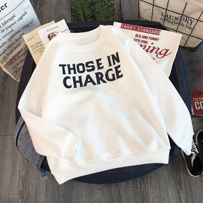 

New Autumn Loose Half-high Collar Long-sleeved Pollover Embroidery Clothes Women
