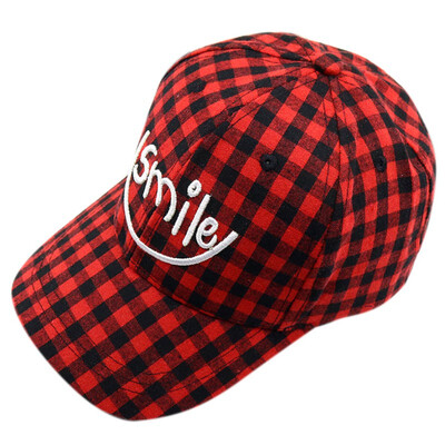 

Babys Plaid Letters Sunshade Hat Smile Love Sunshade Kids Cap Kids Outdoor Cap