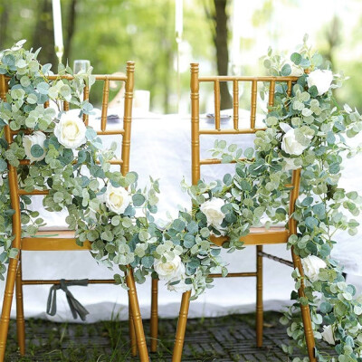 

2 Colors Artificial Eucalyptus Garland Hanging Rattan Wedding Greenery Home Decor Table