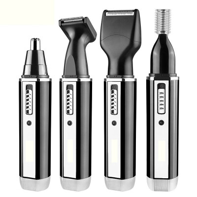 

4 In 1 Electric Nose Hair Trimmer Mens Rechargeable Stainless Steel Mini Razor Repair Hair Repair Eyebrows Dropshipping