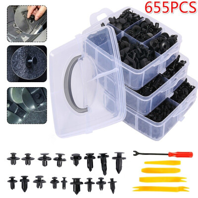 

655625620415100Pcs Car Push Retainer Clips & Plastic Fasteners Kit 17 Sizes Auto Push Pin Rivets Set