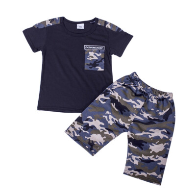 

Summer Boys Clothing 2PCS Set Camouflage T shirt Kids Baby T-shit Pants Cotton Shorts Outfits kids conjunto infantil Clothes