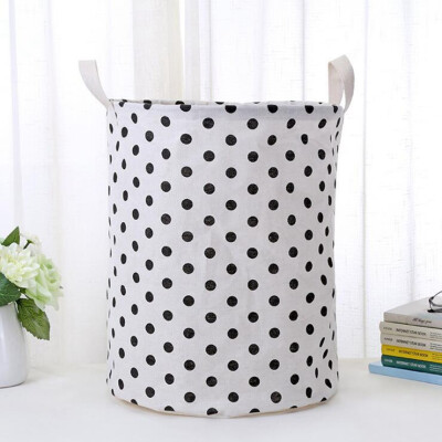 

Foldable Large Linen Washing Clothes Laundry Basket Bag Toys Storage Hamper