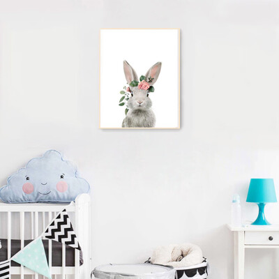 

Gobestart Cartoon Animal Decorative Canvas Painting Childrens Room Hanging Painting