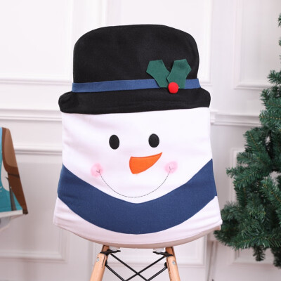 

Christmas Chair Cover Multicolor Design Snowman Chair Back Covers Home Hotel Shopping Malls Decoration Holiday Party