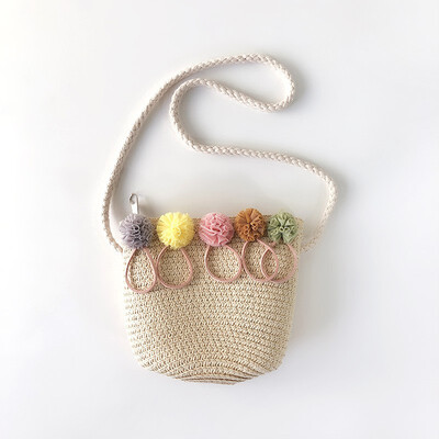 

Mini Casual Summer Straw Women Crossbody bag purses Handbag Messenger bag Cute Children girls Shoulder bag