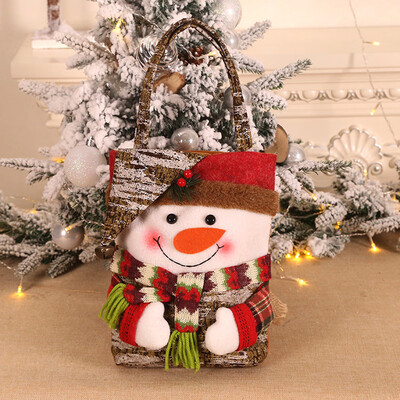 

Gobestart Santa Claus Gift Bags Merry Christmas Candy Bags Snowman Decorative Gift