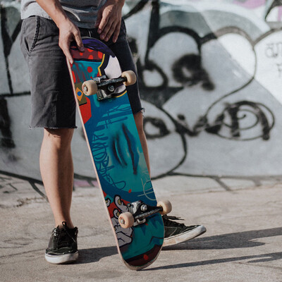 

Toponeto Thickened Matte Non-slip Wear Resistant Skateboard Stickers Laptop Luggage Decal