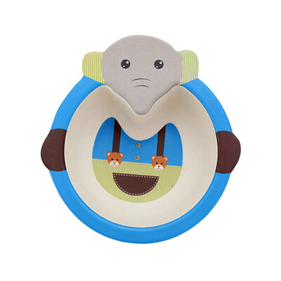 

Toponeto Bamboo fiber childrens cartoon bowl environmental protection baby cutlery